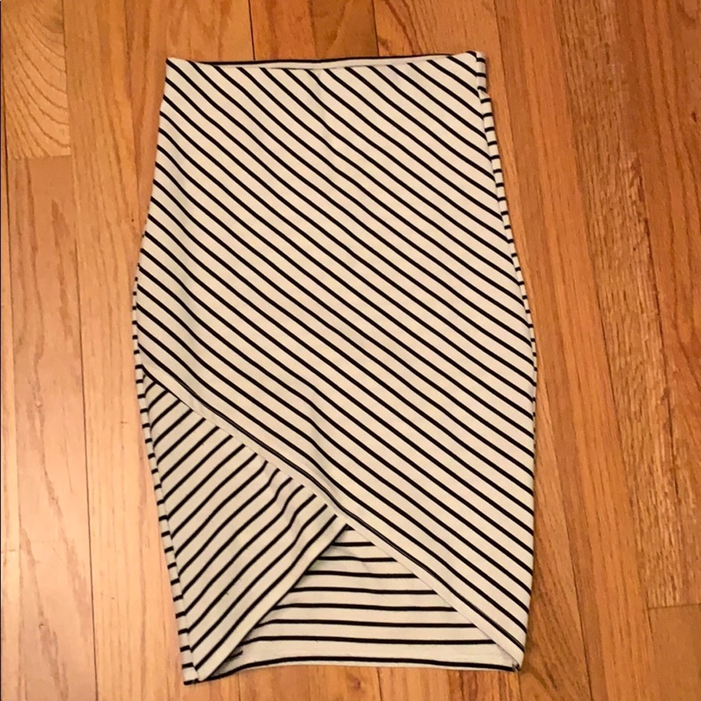 Black & white Striped Skirt
